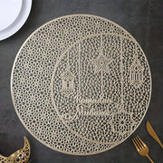 Golden Moon Star Hollow Cutlery Mat 38.1cm Non-Slip Heat-Resistant Dining Pad