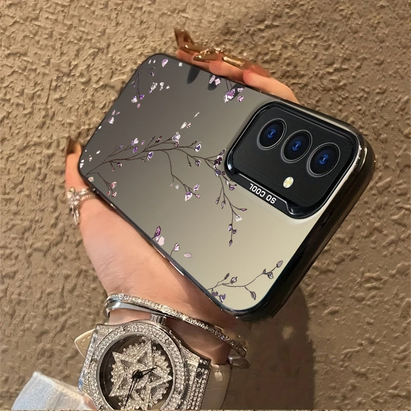 Spring Flowers Pattern TPU Phone Case for Samsung Galaxy A Series Anti-Fall Full Cover Acrylic Material