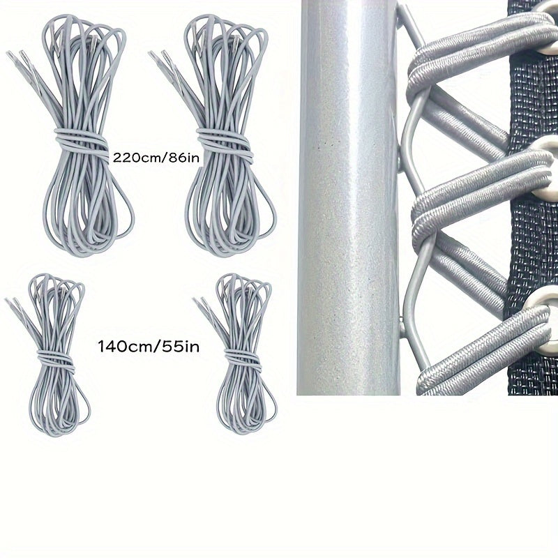 4 ta Universal O'rnini bosuvchi Elastik Bungee Iplar Zero Gravity Stul, Recliner va Lounge Stul uchun - Qora