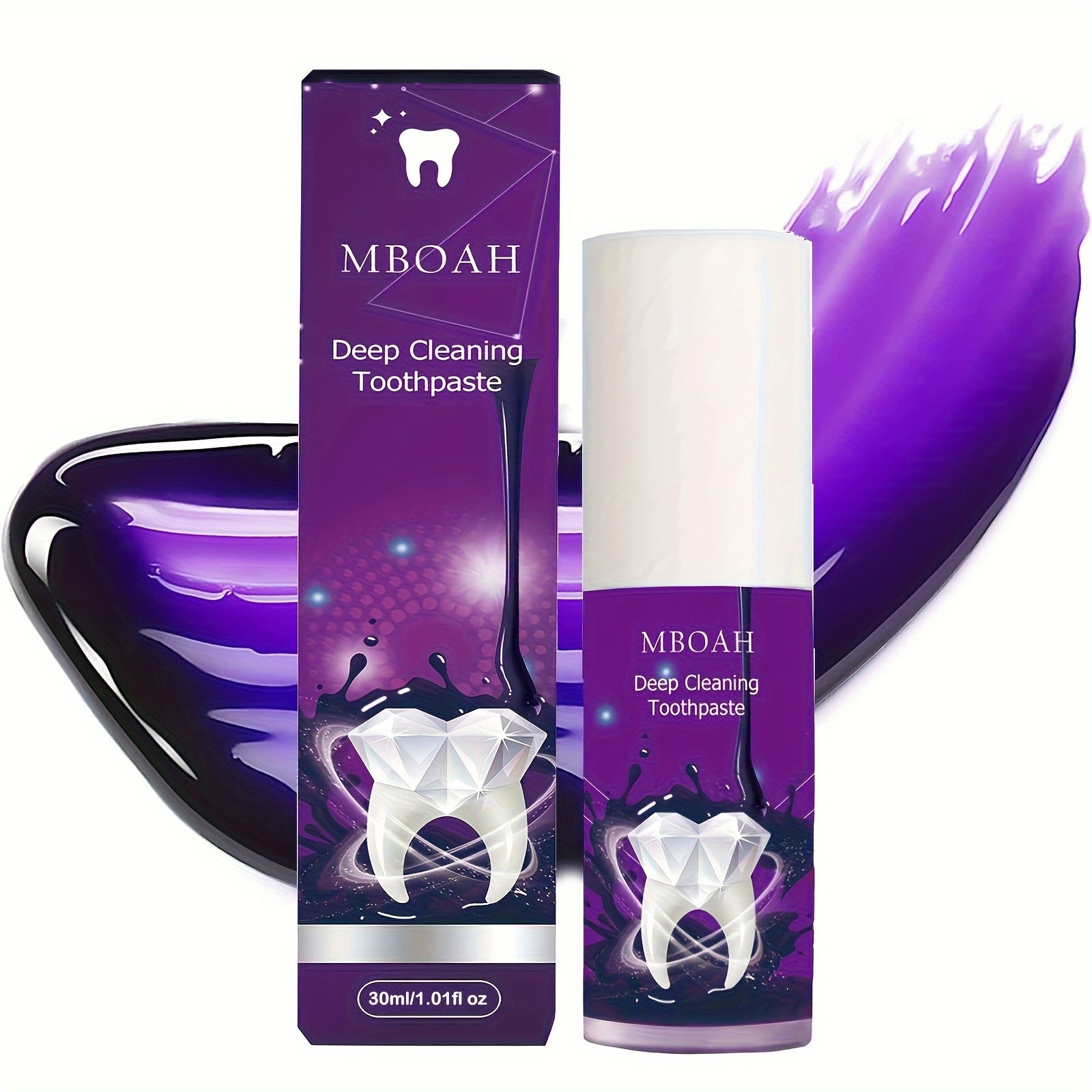 Deep Cleaning Purple Toothpaste Teeth Whitener Stain Remover Men Women