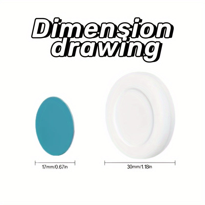 Magnetic Circle Remote Control Holder with 6 Metal Wall Mount Hooks No Drilling