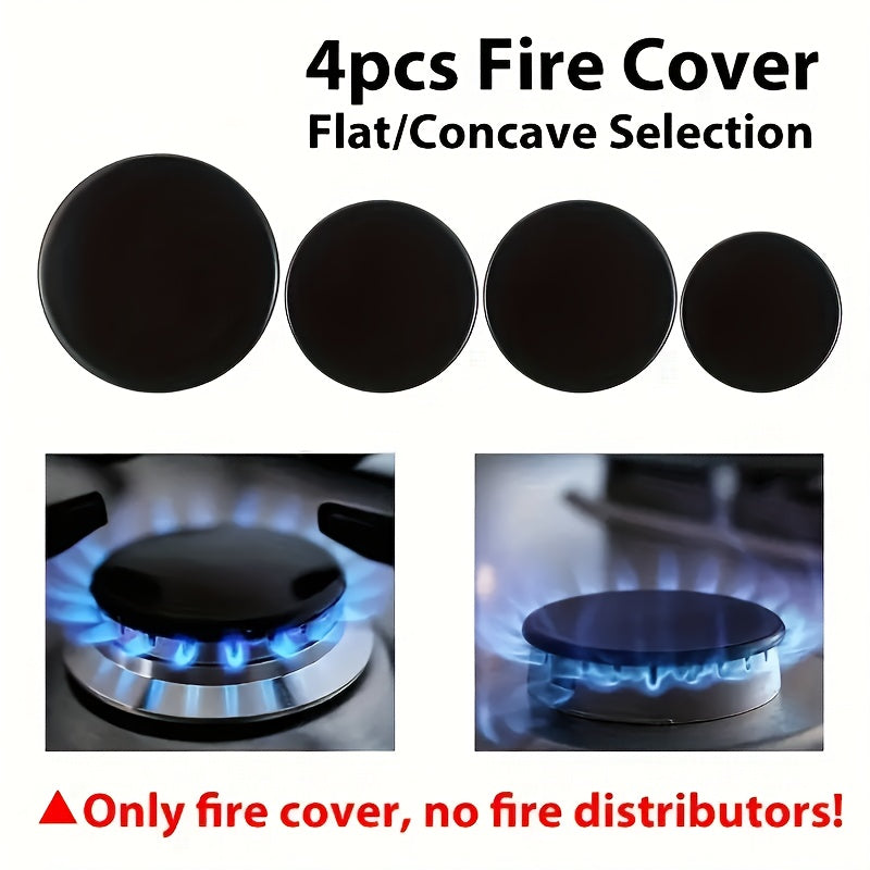 Set of 4 Gas Stove Burner Covers Oven Flame Cap Protectors for Kitchen Metal Burners