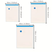 Vacuum Compression Storage Bags Set with Manual Pump for Travel and Winter Clothes 3 Sizes