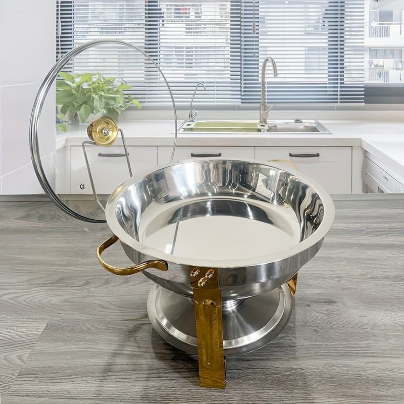 Elegant Stainless Steel Buffet Chafing Dish Set 5QT Round for Catering and Parties