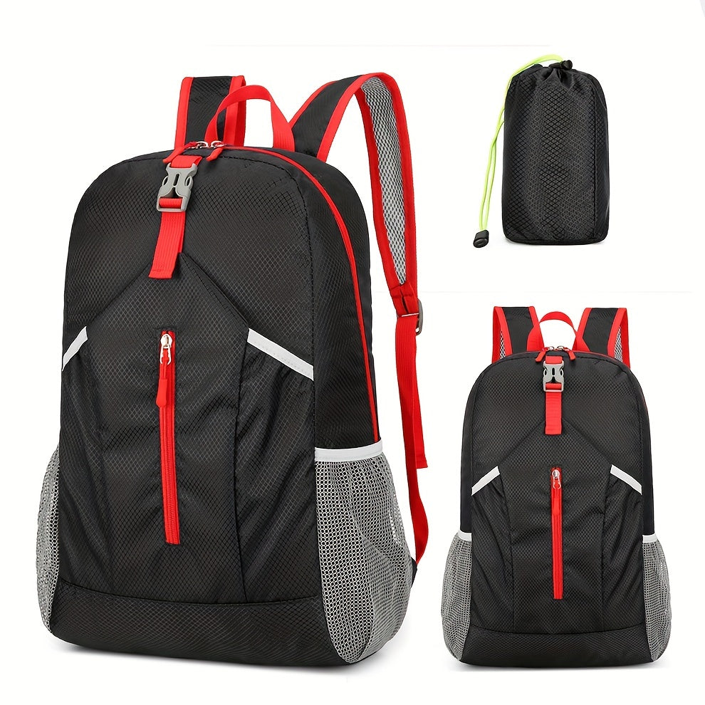 25L suv o'tkazmaydigan, bukadigan tashqi sayohat sumkasi, rangli kontrastli kundalik sumka