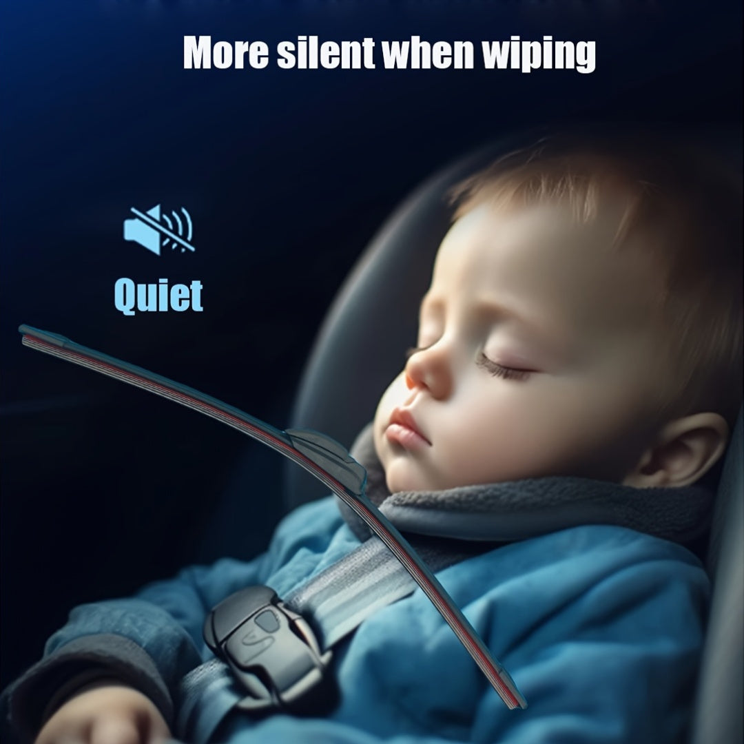 Universal Car Windshield Wiper Set 11-Layer Rubber Durable Silent Sizes 35.56cm-71.12cm