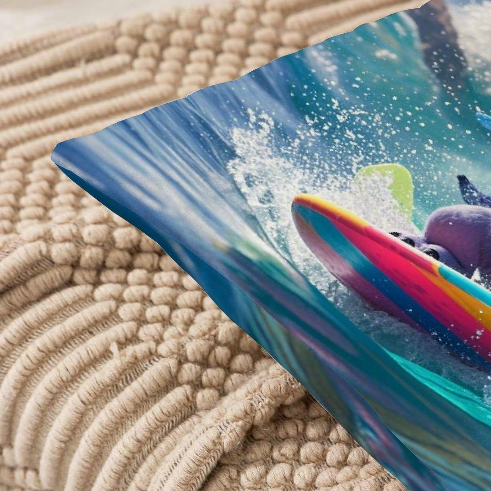 Disney Stitch Surfboard Throw Pillow Covers Set for Sofa Couch Living Room Outdoor Durable Cushions