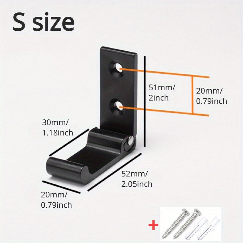 Foldable Wall Hooks Black Gold Silver for Bathroom Bedroom Coat Rack Robe Hanger