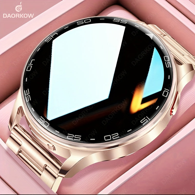 Women's Health Smartwatch with Built-in Wireless Headphones 3.5cm IPS Display Water Resistant Silicone Strap