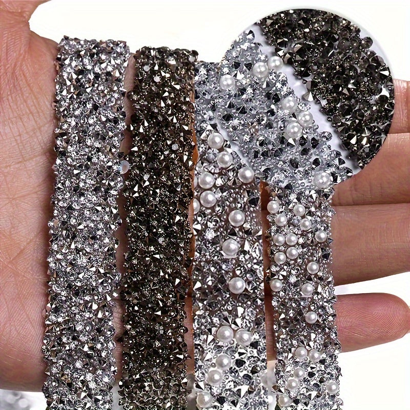 Self-Adhesive Crystal Rhinestone Ribbon for DIY Crafts and Decorations