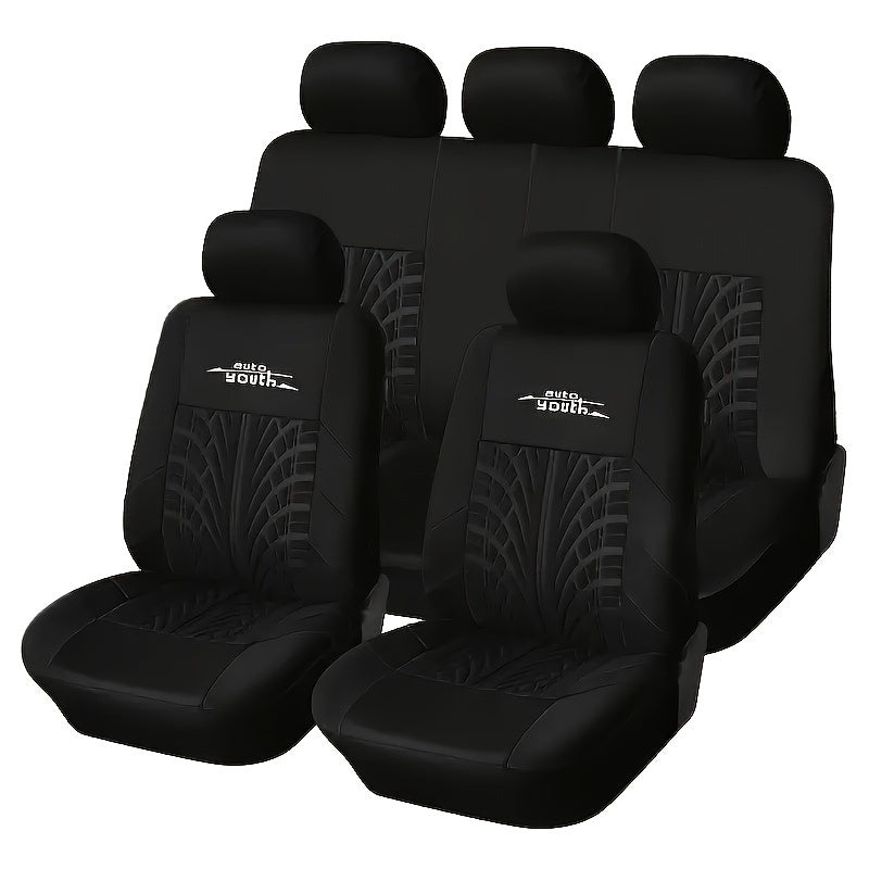 Breathable Stain-Resistant Polyester Car Seat Cover for 5-Seater Sedans and SUVs