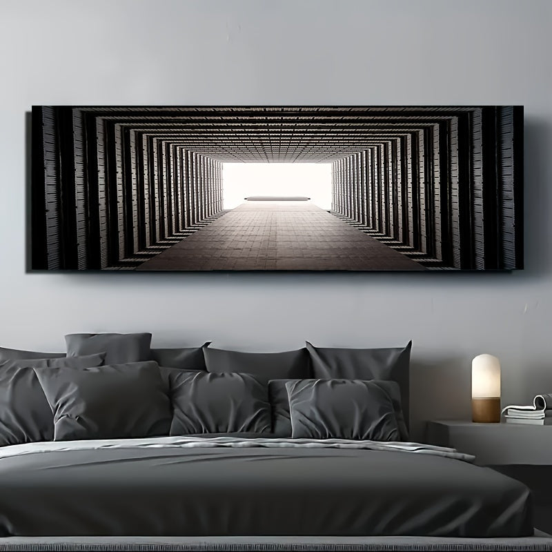 Turli xonalar uchun minimalist kanvas bosma - ramkasiz devor san'ati, bo'shliqni kengaytirish konsepti bilan.