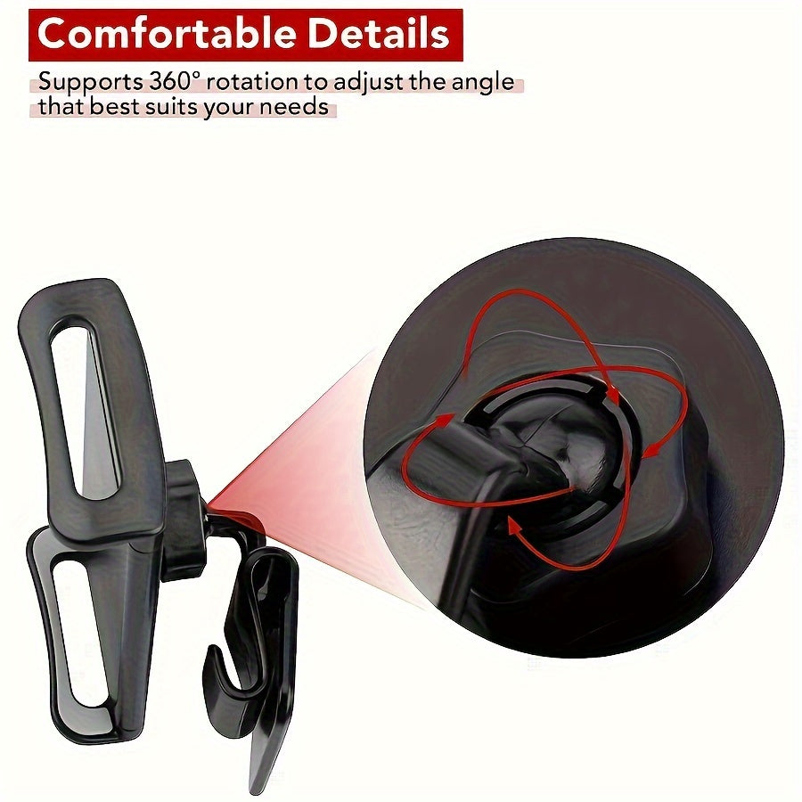 Soporte para teléfono y tableta para asiento trasero de coche, montaje en la parte trasera del vehículo, negro