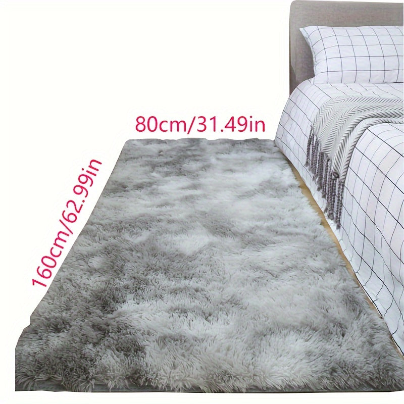 Soft Plush Area Rug Non-Slip Machine Washable Solid Color Bedroom Home Decor
