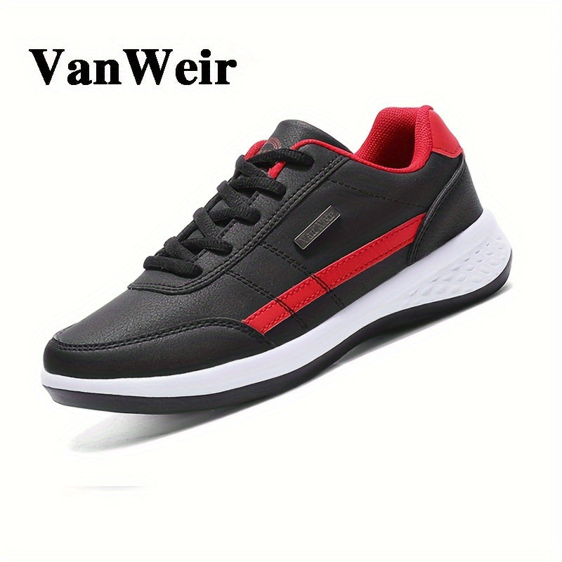 Men's Casual Striped Lace-Up Sneakers for Outdoor Walking