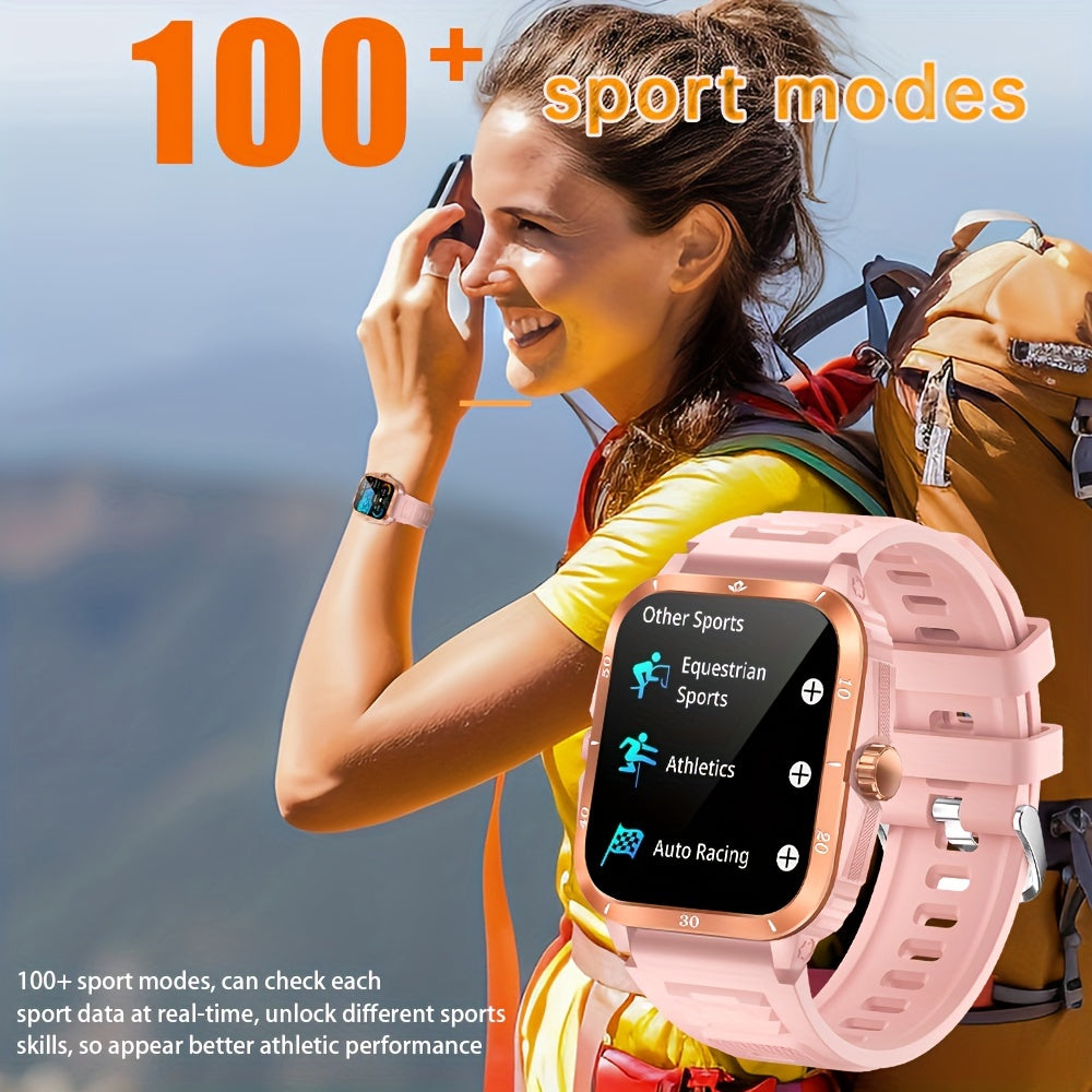 Smart Watch 4.98cm Diameter Touchscreen Fitness Tracker with Call Function and 100+ Sport Modes