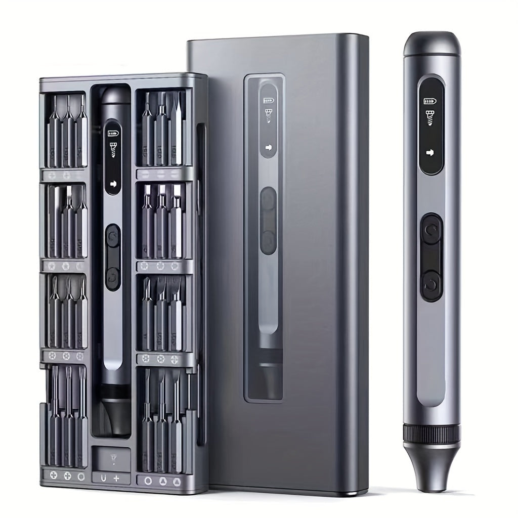 Electric Screwdriver Set with 50 Interchangeable Bits Rechargeable High Torque Quiet Durable