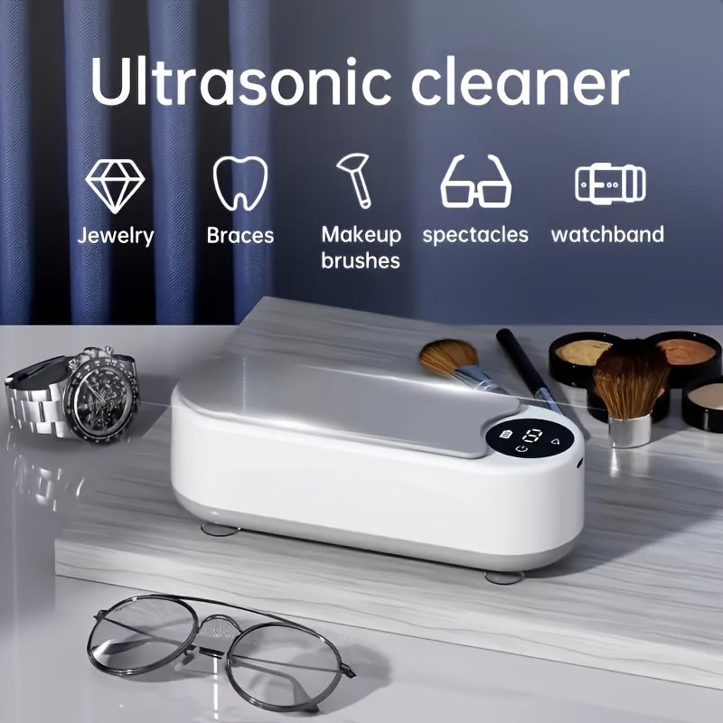 Dispositivo portátil de limpieza para gafas, joyería y relojes con carga USB y tecnología de vibración de 360°