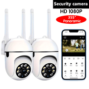 Wireless 1080P Panoramic Security Camera with Motion Detection Night Vision and Alarm Notifications