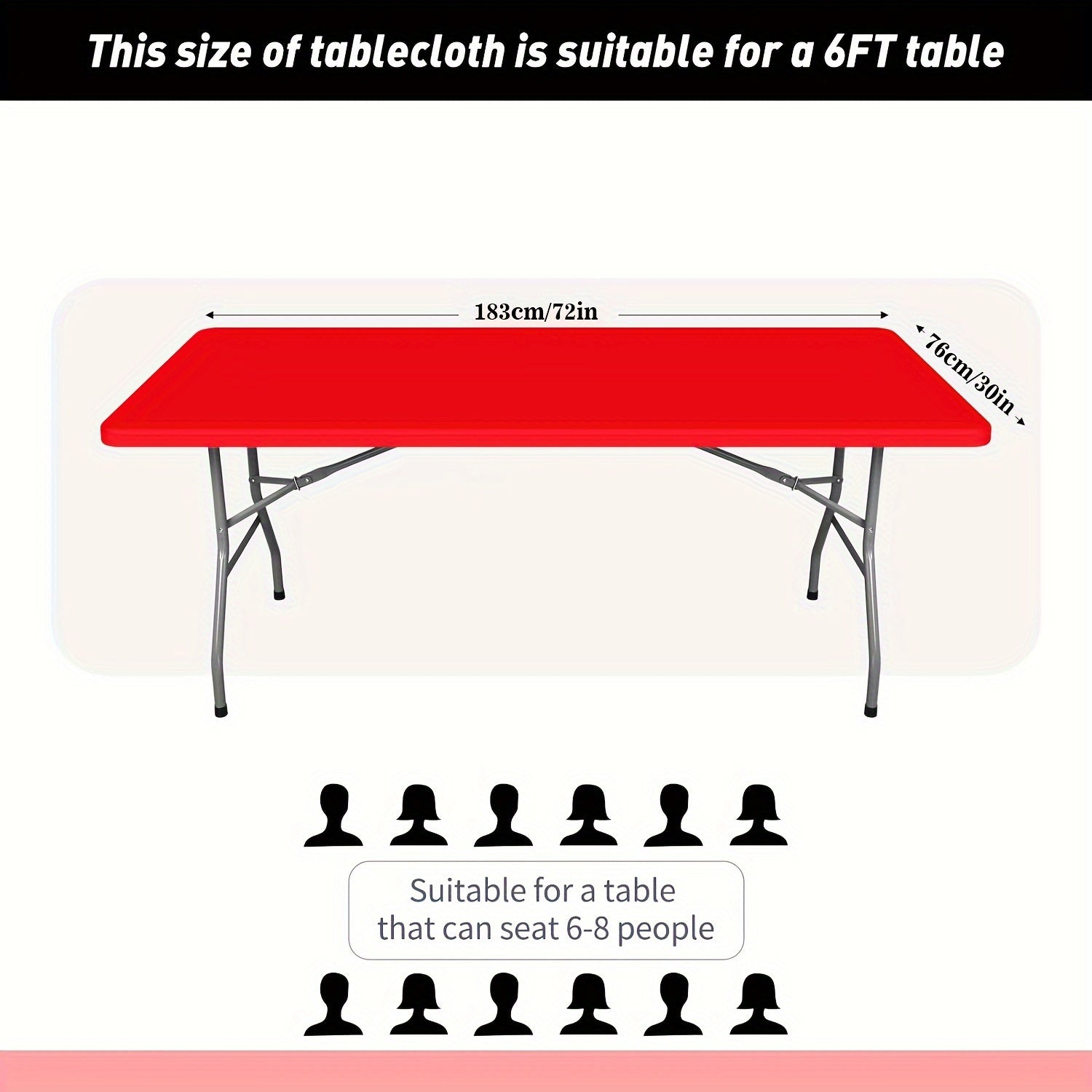 Rectangular Polyester Table Cover for Events, Washable and Versatile