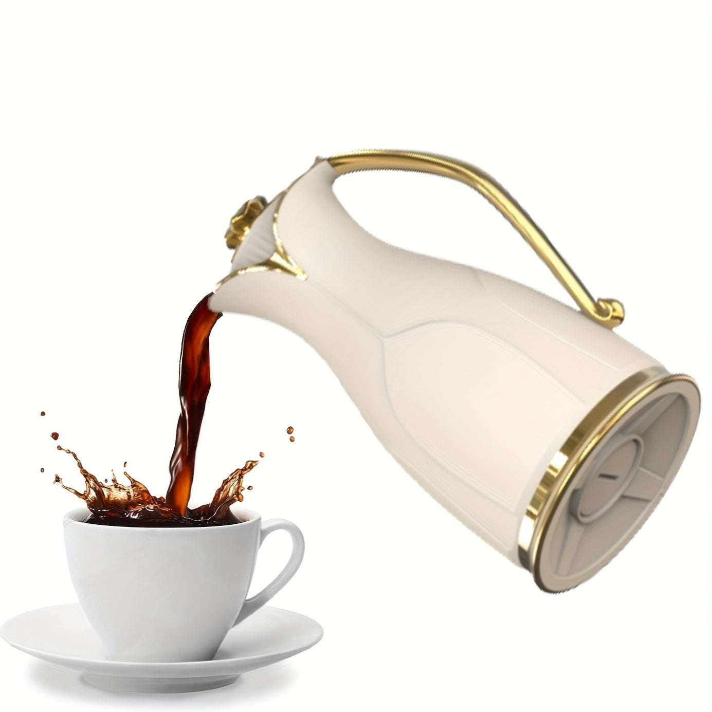 Double-Walled Vacuum Insulated Coffee Carafes Set for Hot Water and Tea Plastic