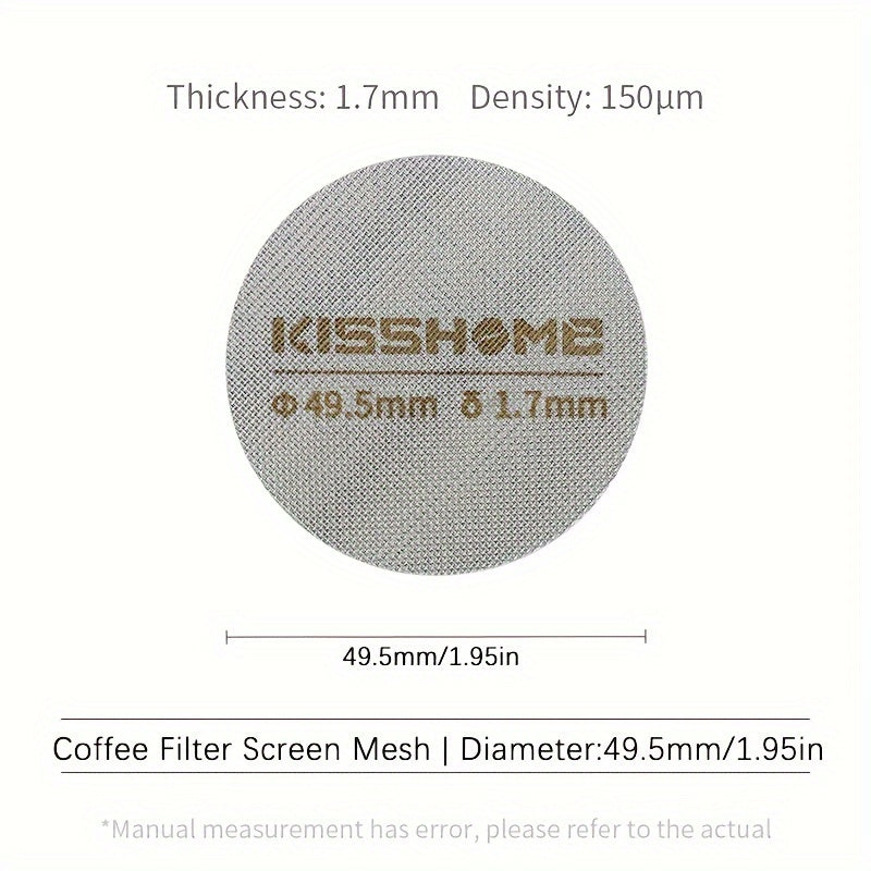 316 zanglamas po'latdan yasalgan qayta ishlatiladigan espresso puck ekran, issiqqa chidamli, 51mm, 53.5mm va 58.5mm diametrlarida mavjud. Breville mashinalari va 51mm, 54mm, va 58mm portafilterlar bilan mos keladi. Qahva aksessuarlarini o'z ichiga oladi.