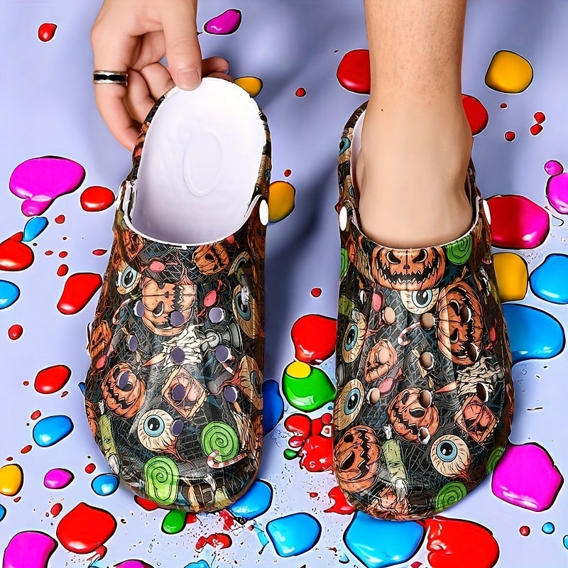 Unisex Summer EVA Slides with Random Print and Thick Sole for Casual Outdoor Use