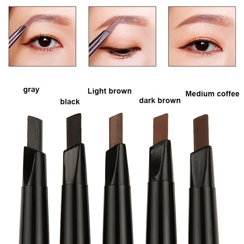 Women Waterproof Natural Makeup Double Head Eyebrow Pencil Multi-Color Long-Lasting