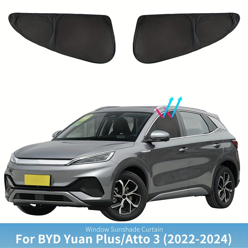 Car Sunshade Foldable Front and Rear Window UV Protection Black