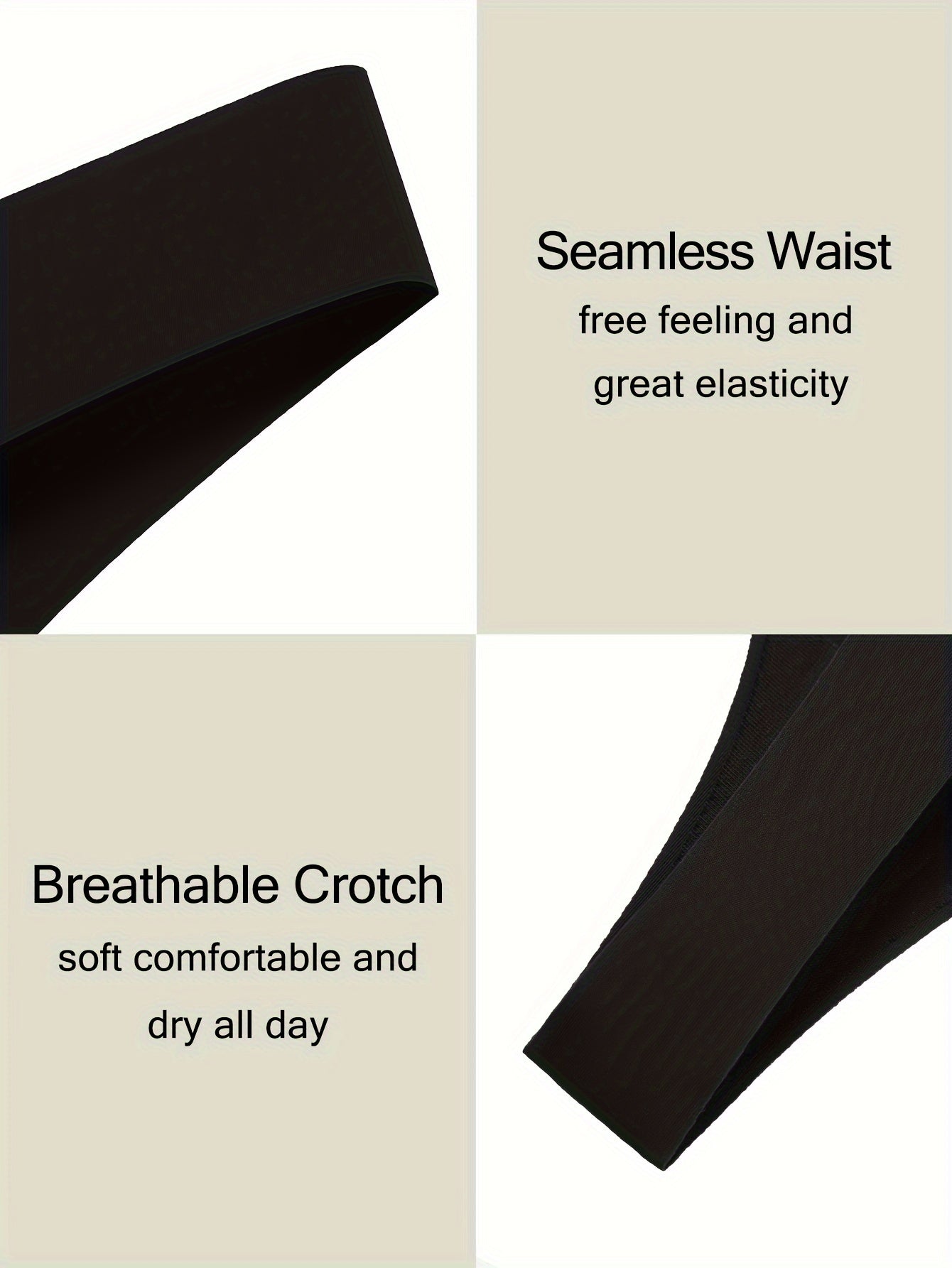 Har kuni kiyish uchun 5 ta bo'lakli uzluksiz thonglar, V-shaklidagi yuqori bel bilan, ko'rinmas pantylar