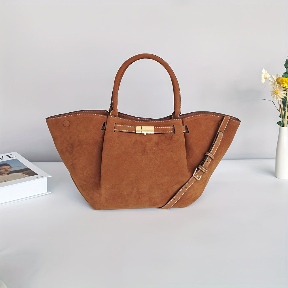 Superhero-Inspired Tote Bag Set Large Capacity Durable Fabric Coffee Light Brown