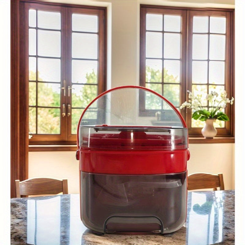 Large Capacity Ice Cube Maker with Storage Tray and Scoop for Kitchen