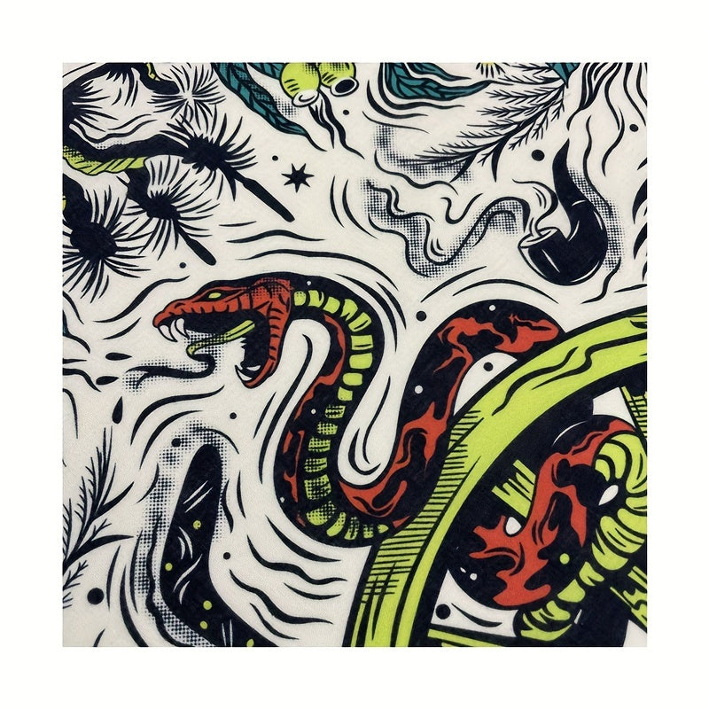 Cotton Blend Hip Hop Bandana Square Scarf Headband for Men Women 55.88x55.88 cm