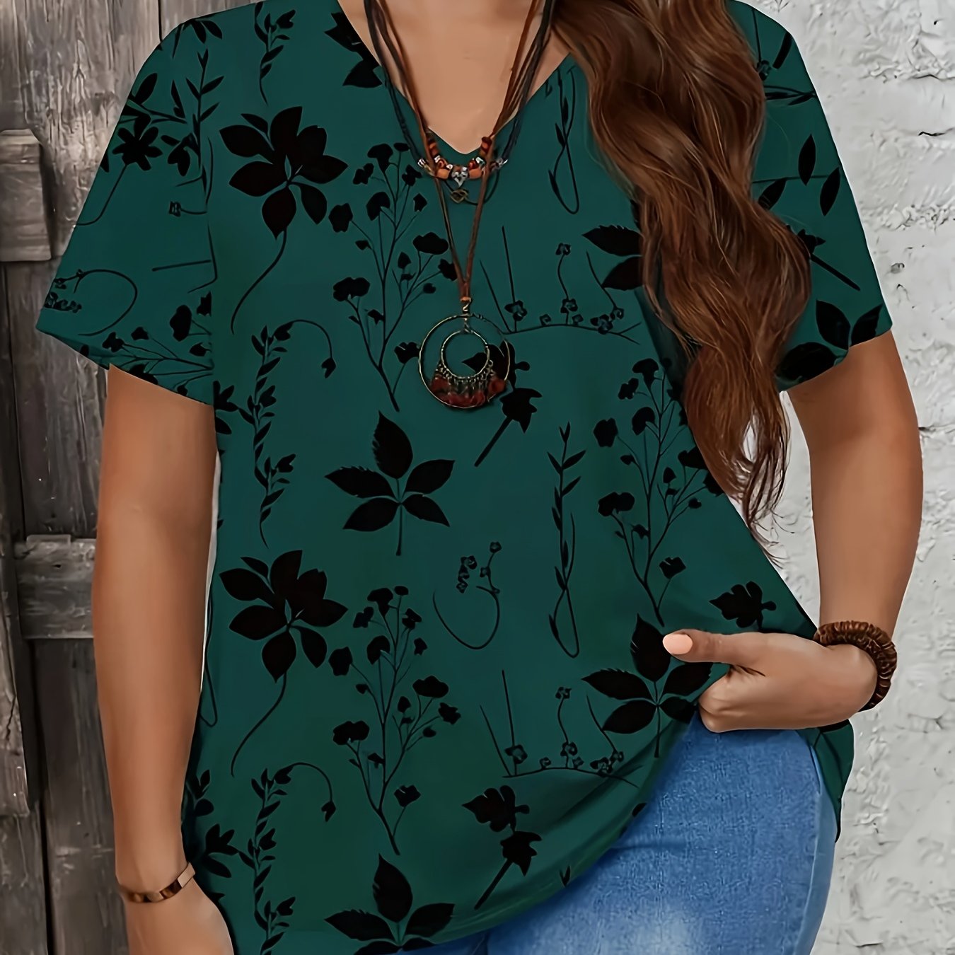 Women's Large Size Cotton T-Shirt for Casual Wear