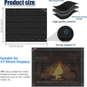 Magnetic Fireplace Cover 39x32 Inches Draft Blocker Heat Retainer