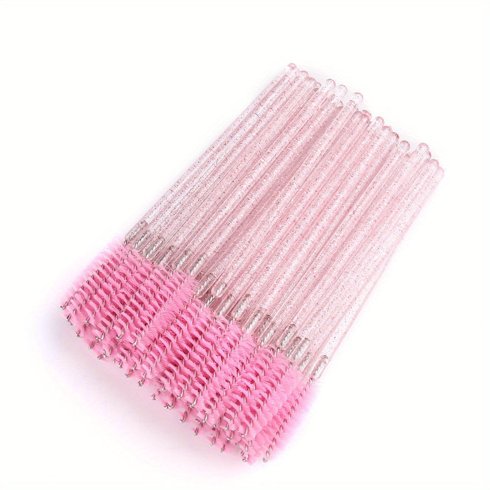 50 piezas de varillas desechables para máscara, juegos de aplicadores para pestañas y cejas