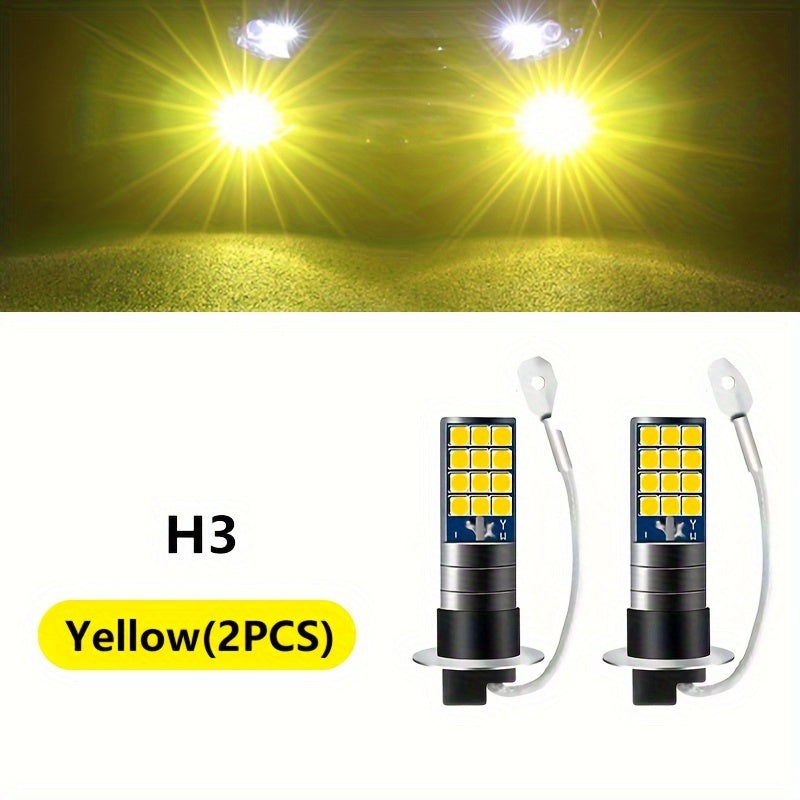 Car LED Fog Light Bulb 6000K White Ice Blue Yellow White 2 Pack