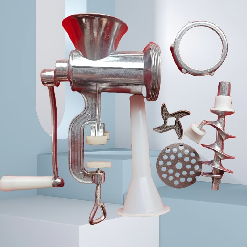 1-10L sig'imli alyuminiy go'sht maydalagich, qo'lda kolbasa to'ldiruvchi mashina, qo'l quvvatida kolbasa tayyorlovchi, uyda tayyorlangan kolbasa uchun mustahkam go'sht maydalagich, kolbasa qoplama asbobi bilan birga, elektr energiyasi talab qilinmaydi.