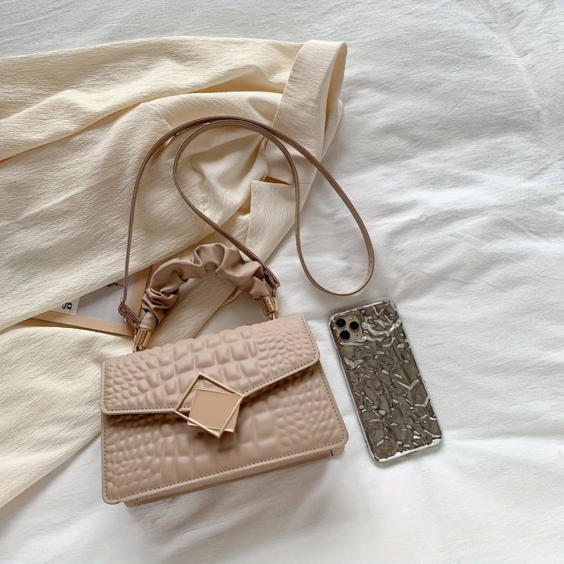 Ushbu ayollar uchun moda sumkasi bir rangli sun'iy charm materialidan tayyorlangan bo'lib, tugmachali yopiq va chet bo'yash bilan bezatilgan. U qo'shimcha aksessuarni o'z ichiga oladi va har qanday tadbirga tayyor. Yuvmang.