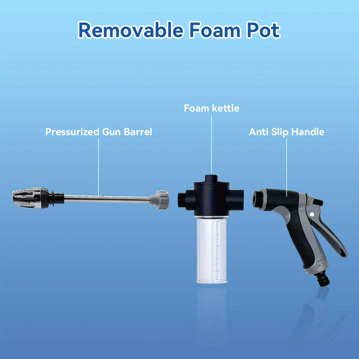 High Pressure Car Wash Water Gun with Copper Tip and Quick Connect Adapter