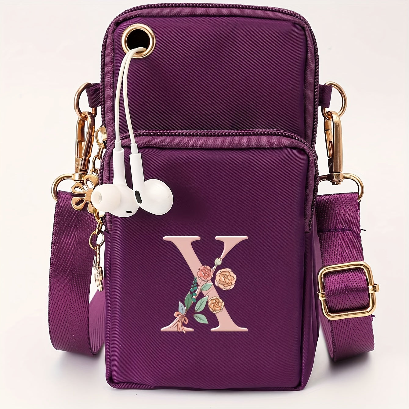 Ayollar uchun kichik yelka sumkasi, gul naqshli, kundalik ko‘p funksiyali crossbody sumka, kichik qo‘l sumkasi