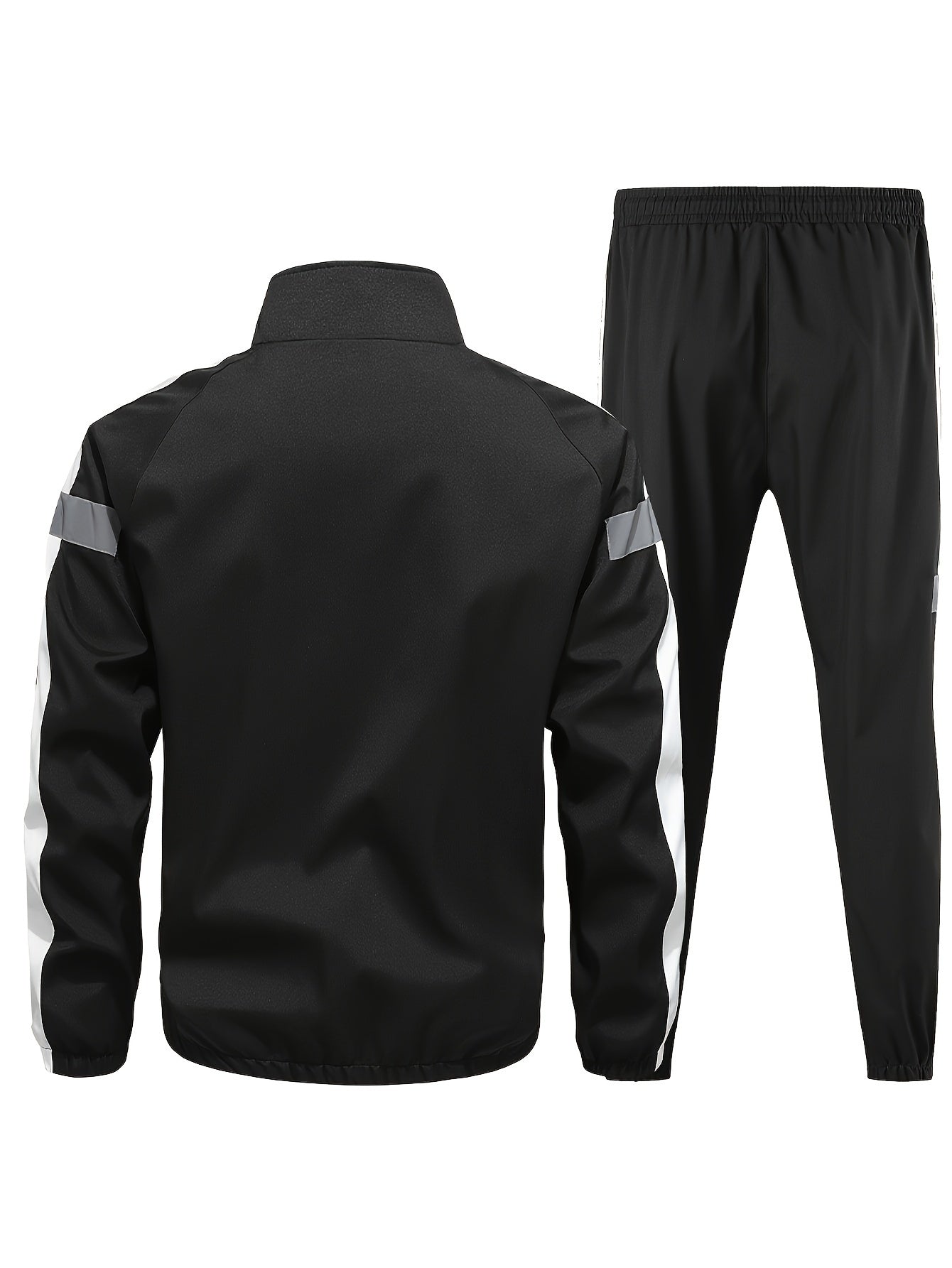 Мужской ветронепроницаемый костюм из куртки и брюк с отражающей этикеткой, весна-осень, повседневный стиль