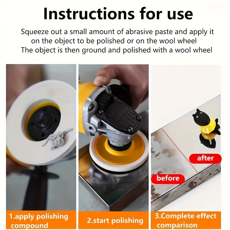 3pcs 10.16cm Metal Aluminum Stainless Steel Polishing Wheels for Jewelry and Crafts