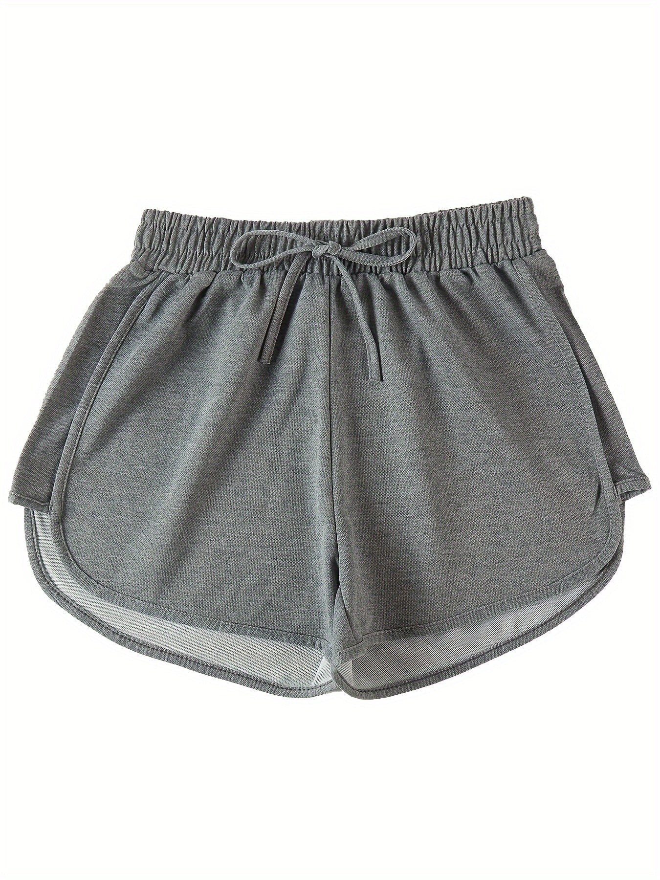 Women's Lounge Shorts Elastic High Waist Solid Knit Summer Sleepwear