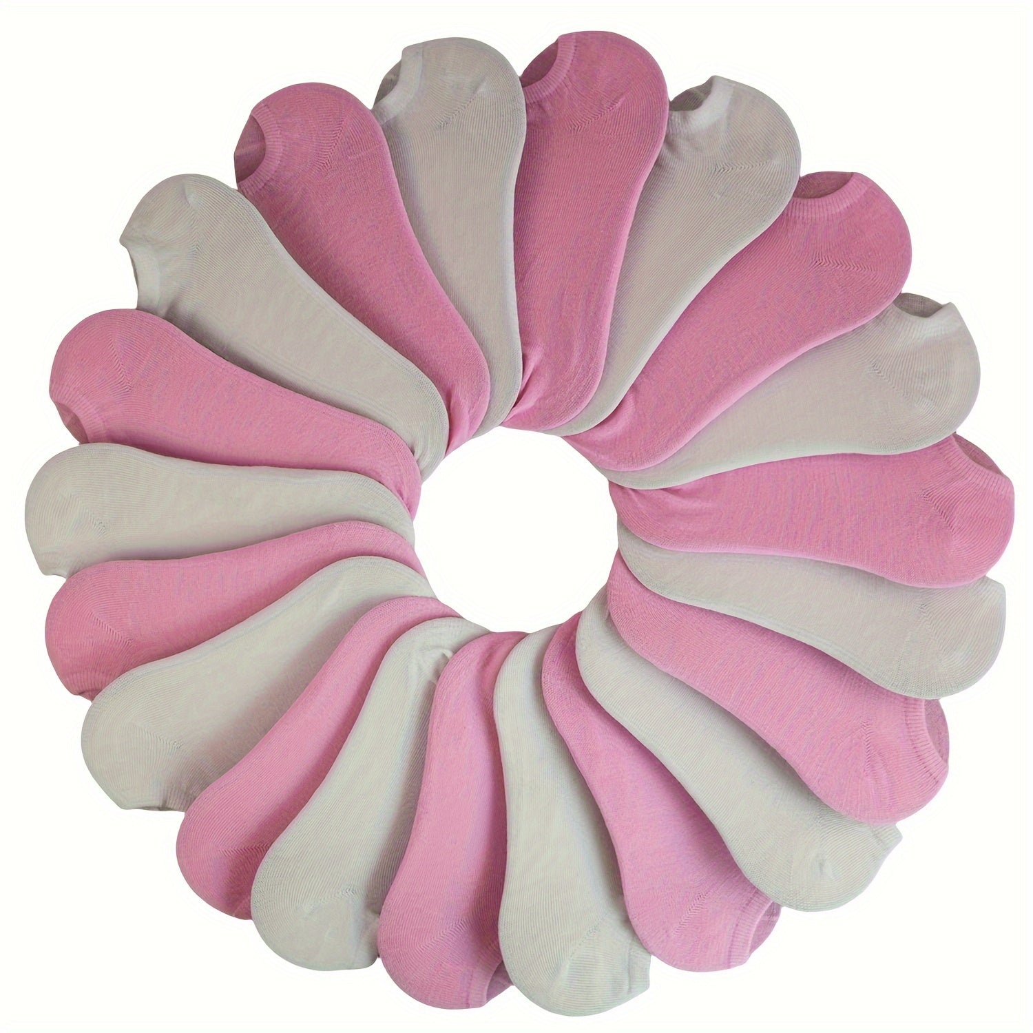 Women’s Ankle Socks 20 Pairs Lightweight Breathable Cotton-Polyester Geometric