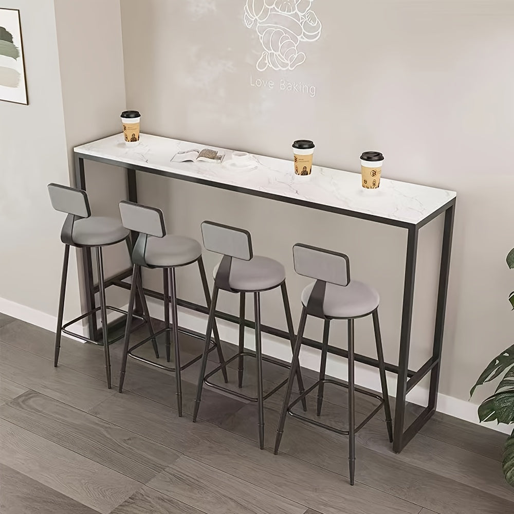 Metal Ramka Vintage-Uslubidagi Yuqori Bar Stul, Orqa O'rindiq va Oyoq O'rindig'i bilan, Oshxona Counter, Ovqatlanish Xonasi yoki Uy Bar uchun Mukammal, Yumshoq O'rindiqli