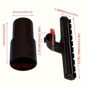 Cepillo para suelos de aspiradora universal con ruedas y adaptador 32mm plástico negro
