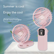 Rechargeable USB Handheld Fan with Foldable Neck, Quiet Operation, High-Velocity Cooling