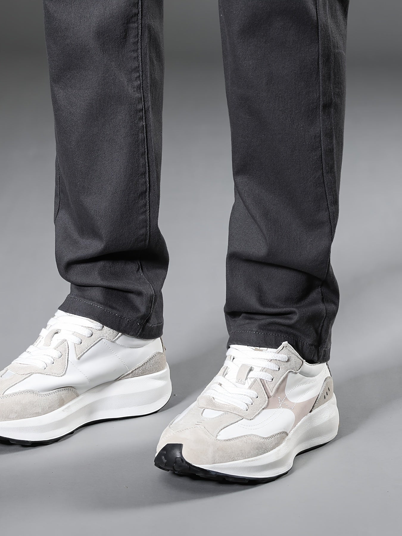 Мужские узкие черные эластичные джинсы из денима, повседневные прямые брюки, весна-осень