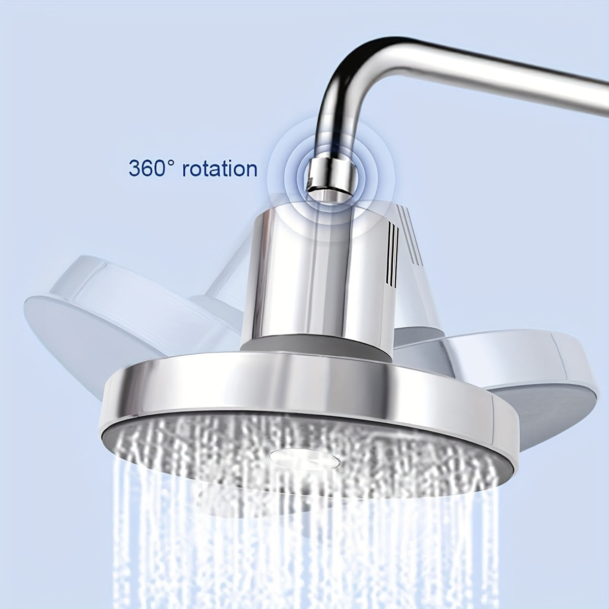 Stainless Steel 6-Inch High-Pressure Rain Shower Head for Hotel Bathrooms
